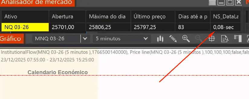 Como Configurar o NinjaTrader para operar Mesas Proprietárias 1 3780 1 Print Lag analyser